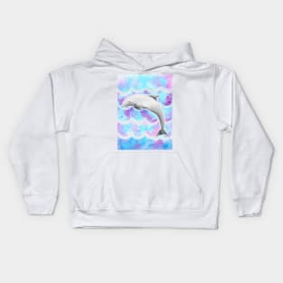 Watercolor Tie-dye Dolphin Kids Hoodie